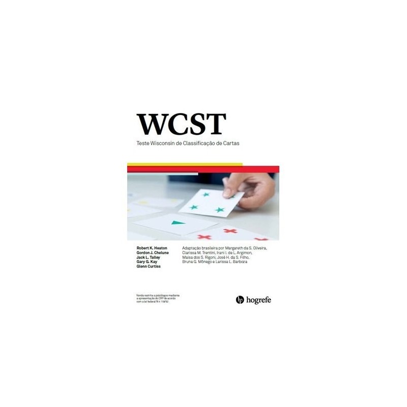 WCST - Teste Wisconsin de Classificação de Cartas - MANUAL 