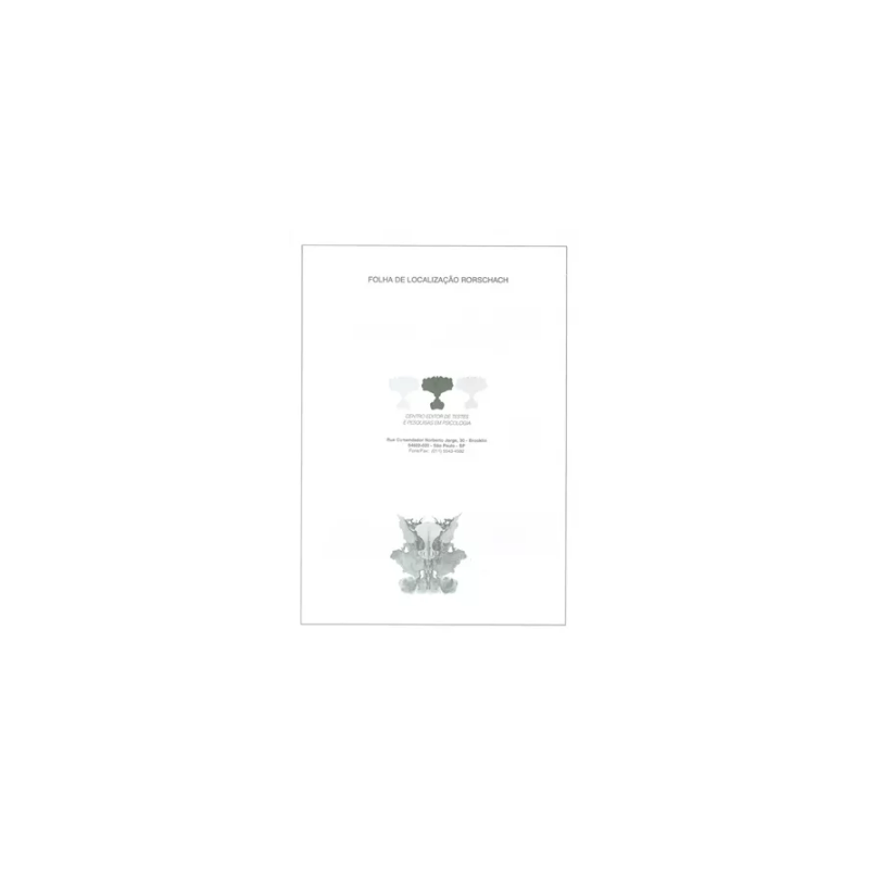 Rorscharch - Bloco de localização (25 folhas)